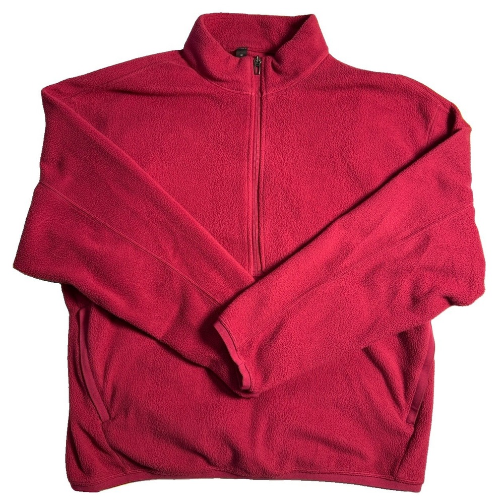 Lululemon Oversized Fleece Half Zip Pullover Jacket Pomegranate LM3DTCS Medium